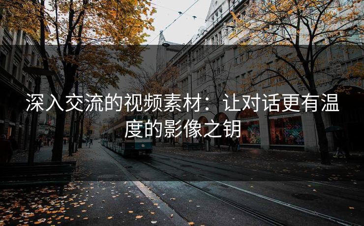 深入交流的视频素材：让对话更有温度的影像之钥
